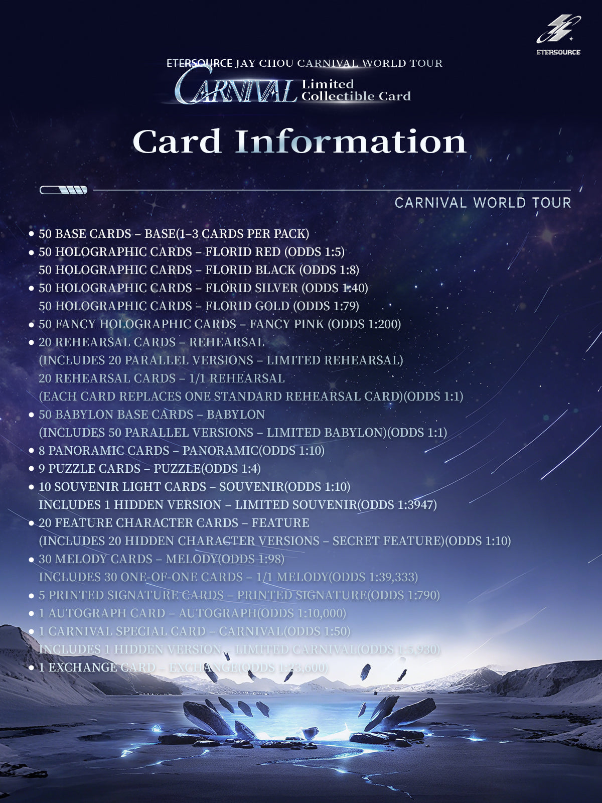 Limited Collectible Card-Carnival World Tour周杰伦嘉年华演唱会收藏卡